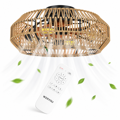 WERYOU® illuminAIR Lumina Plafondventilator met Verlichting – Naturel